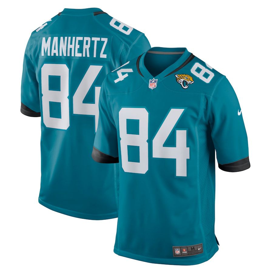 Men Jacksonville Jaguars 84 Chris Manhertz Nike Green Game NFL Jersey